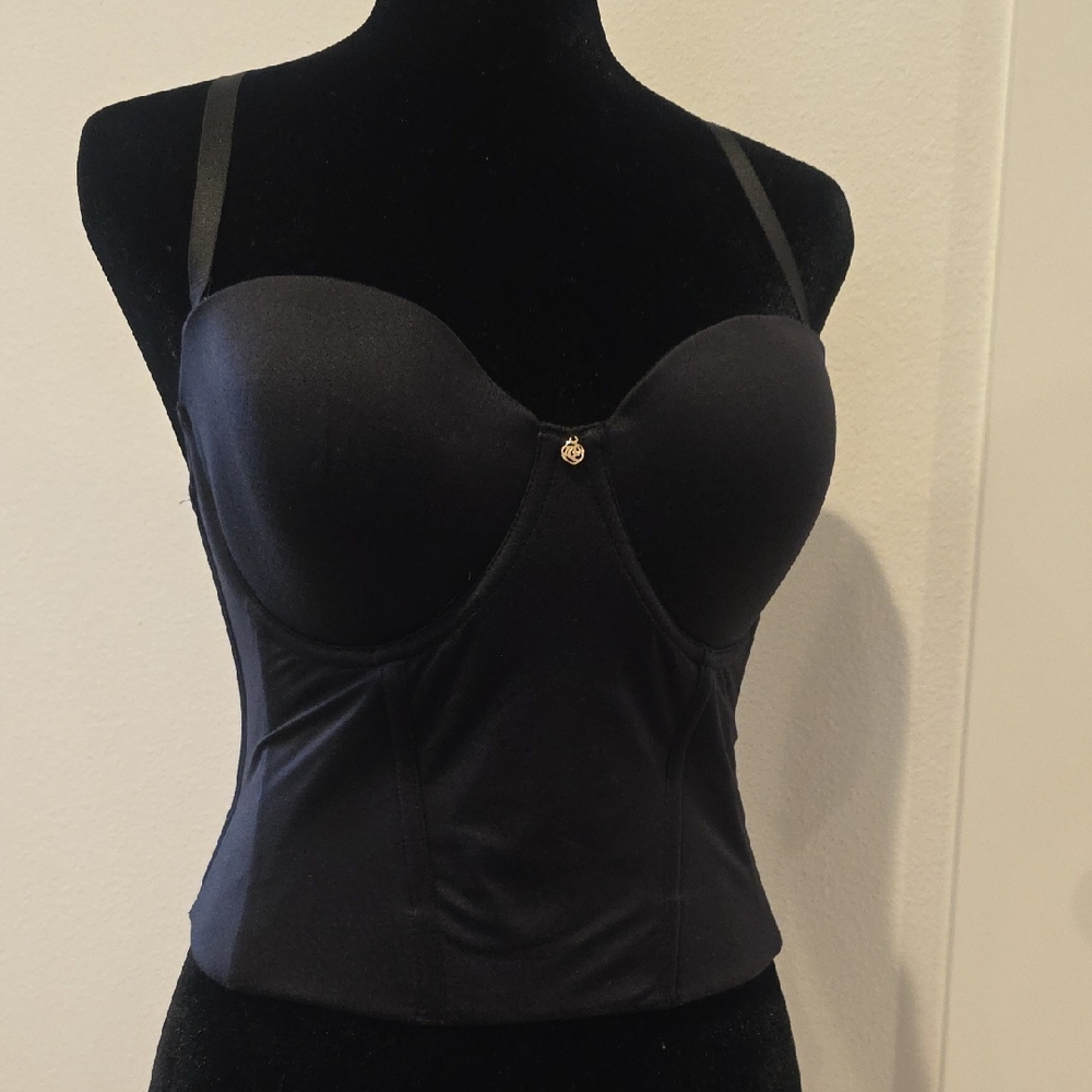Betsey Johnson Black Mesh Bustier